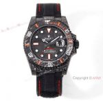 Swiss Grade Copy Rolex DIW Submariner Carbon Watch Orange Markers Bezel